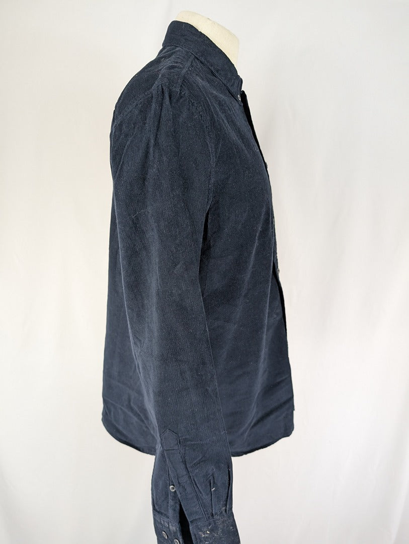 Chemise homme bleu marine en velours Monoprix L