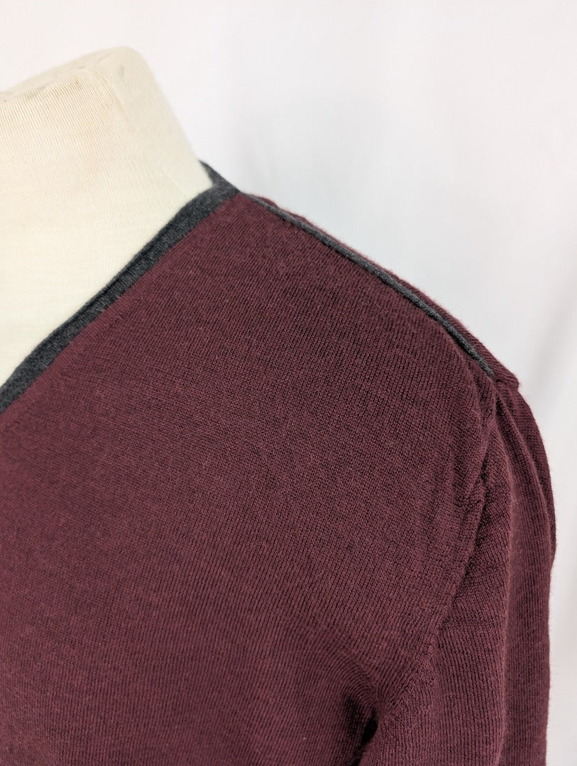 Pull col V Capel Paris - 2xl - Bordeaux