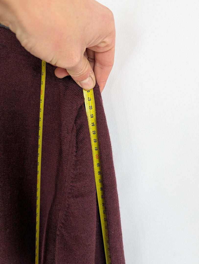 Pull col V Capel Paris - 2xl - Bordeaux