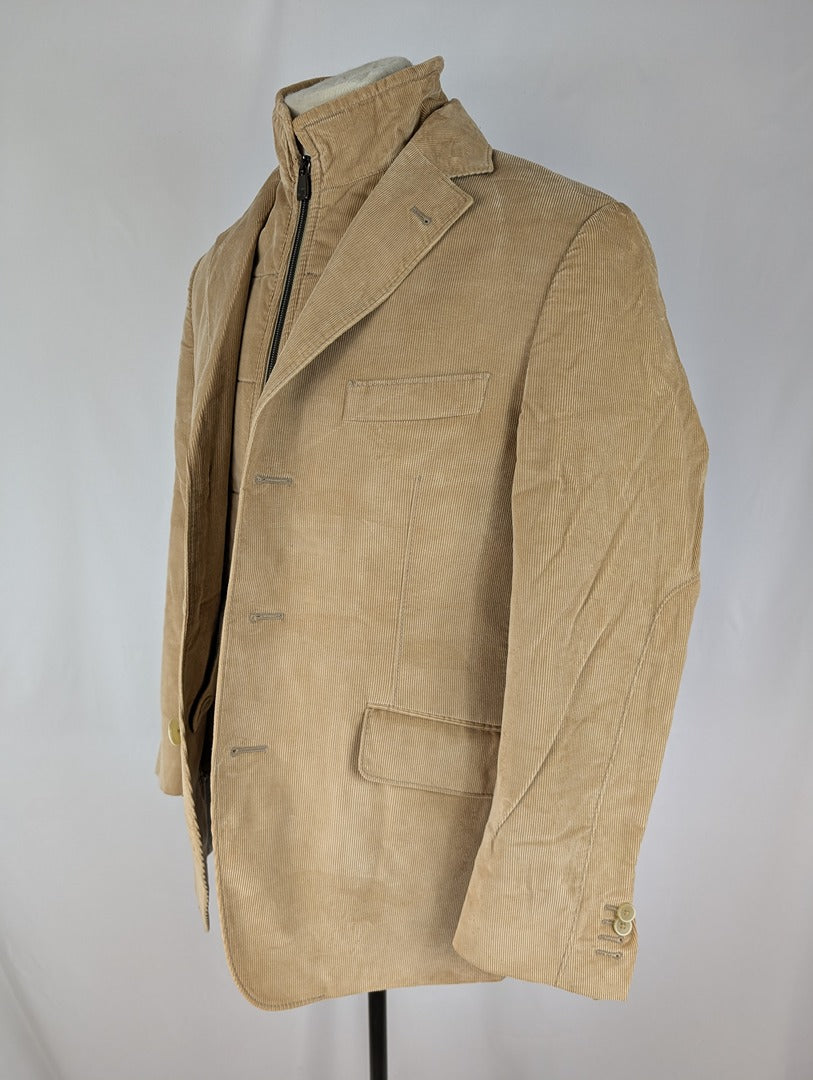 Veste homme Corneliani Id beige en velours côtelé