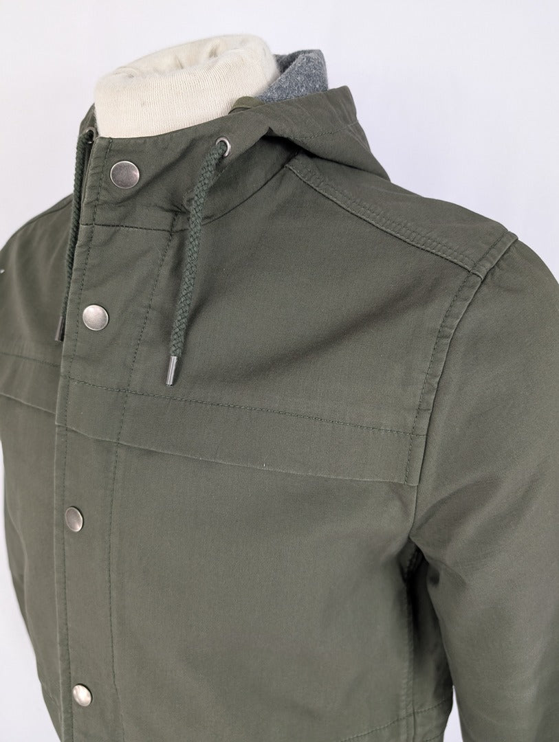 Topman Veste Homme M Vert Kaki Capuche