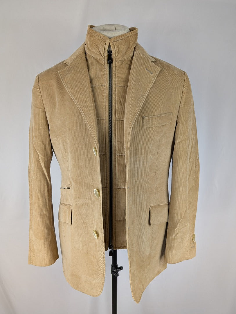 Veste homme Corneliani Id beige en velours côtelé