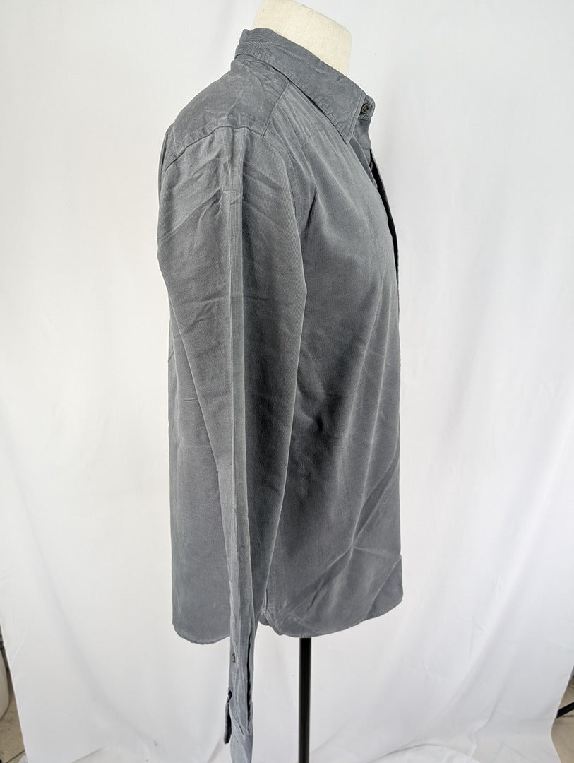 Chemise homme grise en coton Uniqlo taille L