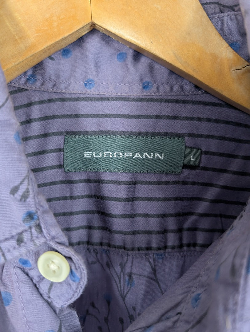 Chemise homme imprimée violette Europann taille L