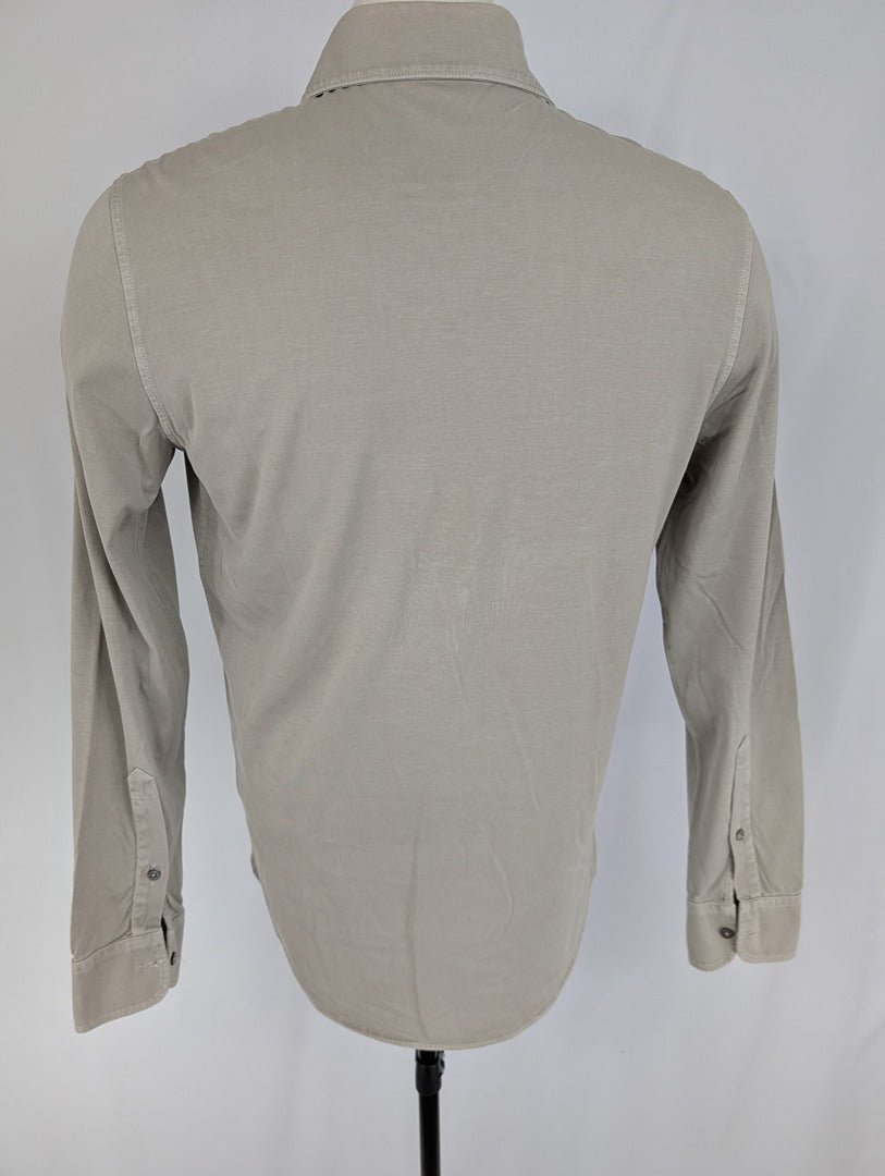 Chemise homme beige Ferrante 100% coton taille 48