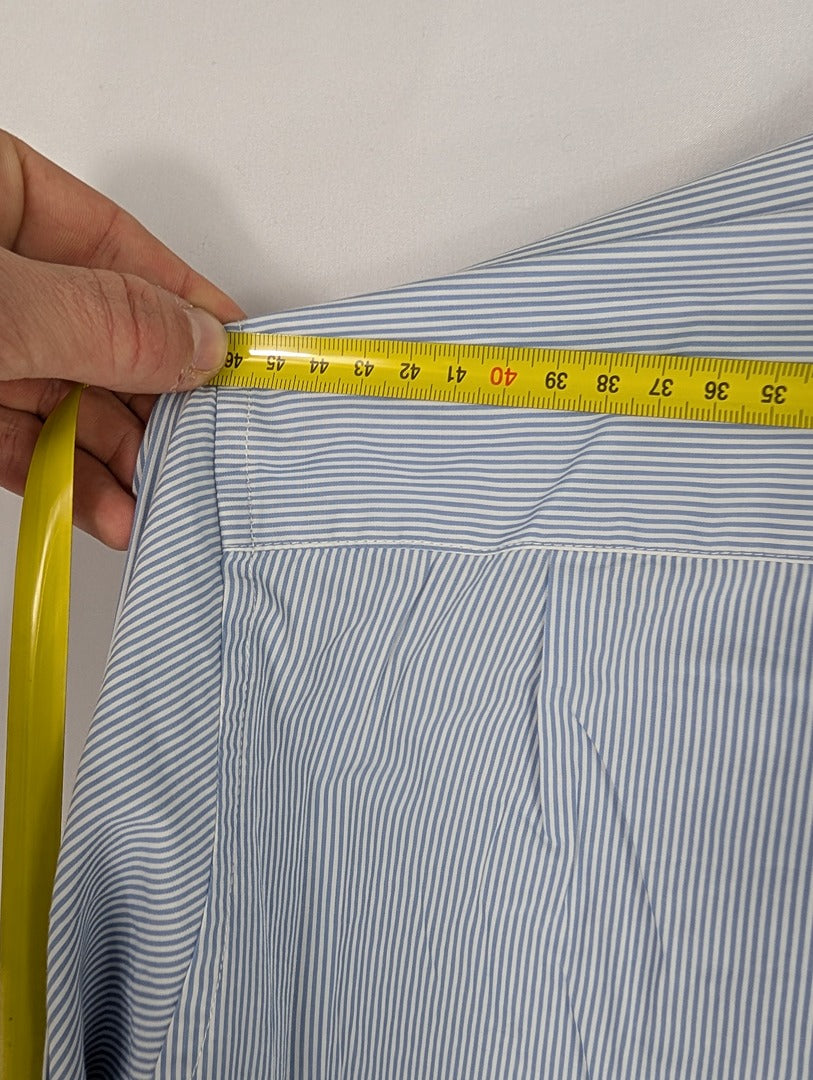 Chemise homme rayée Uniqlo col mao taille M