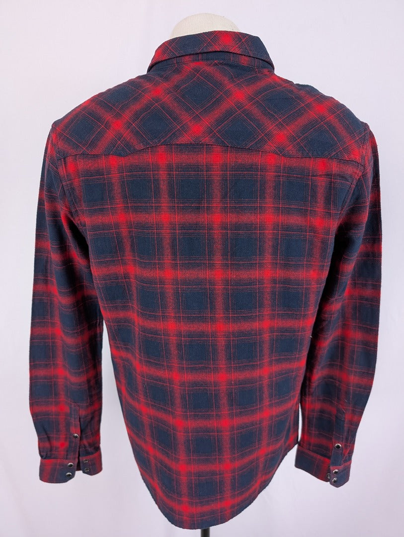 Chemise homme à carreaux rouge et noir Eleven Paris