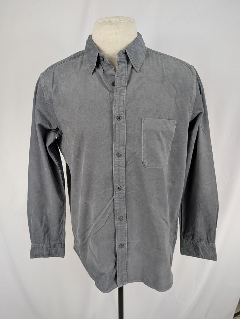 Chemise homme grise en coton Uniqlo taille L