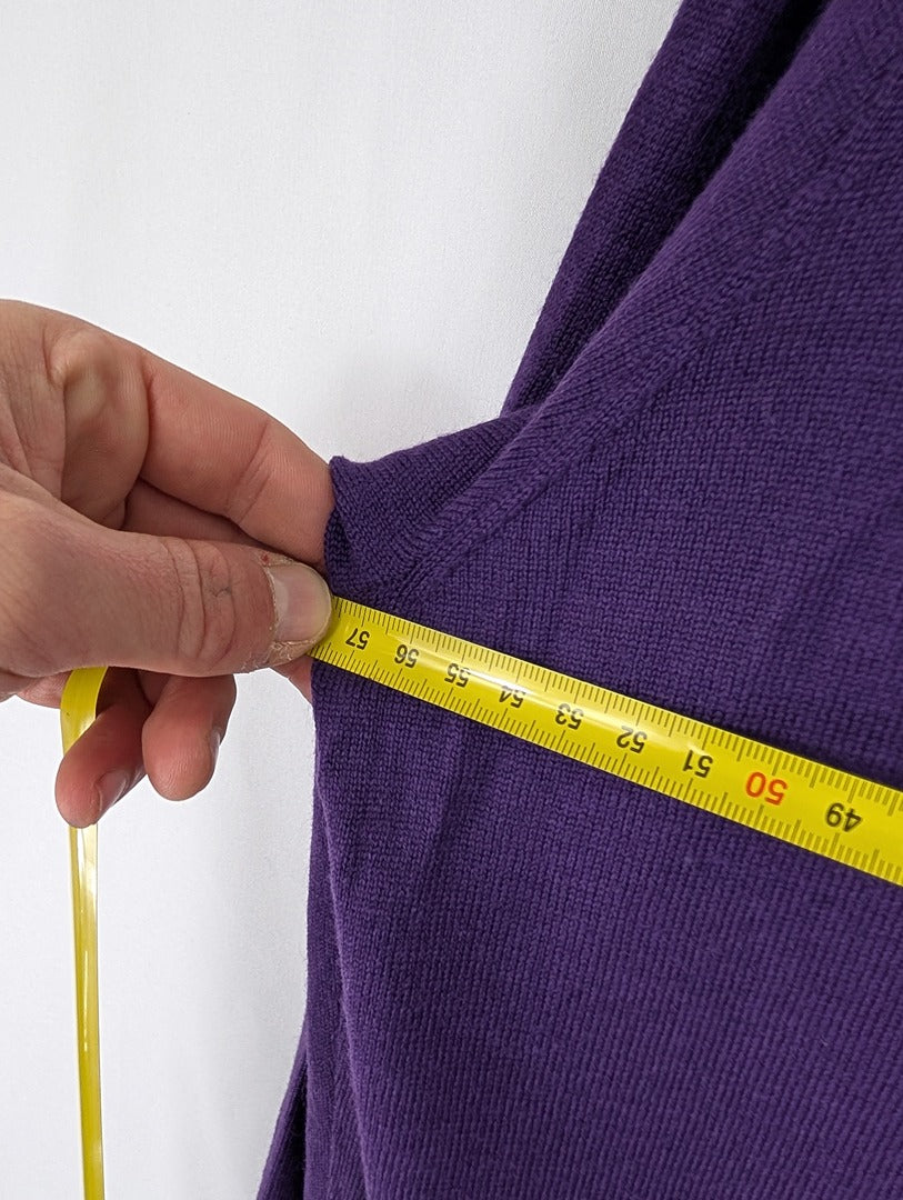 Pull violet en laine mérinos Polo Ralph Lauren Xl