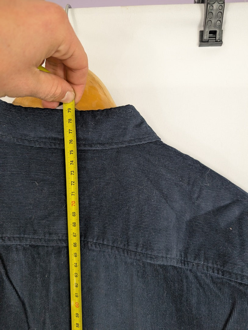 Chemise homme bleu marine en velours Monoprix L