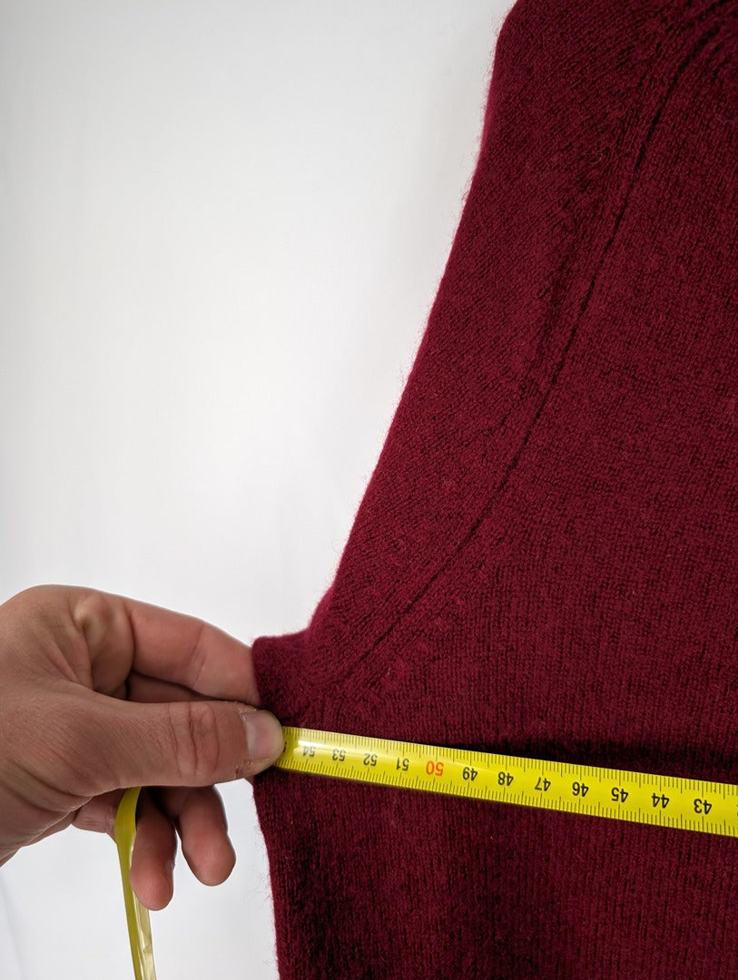 Pull homme Celio en laine bordeaux taille M