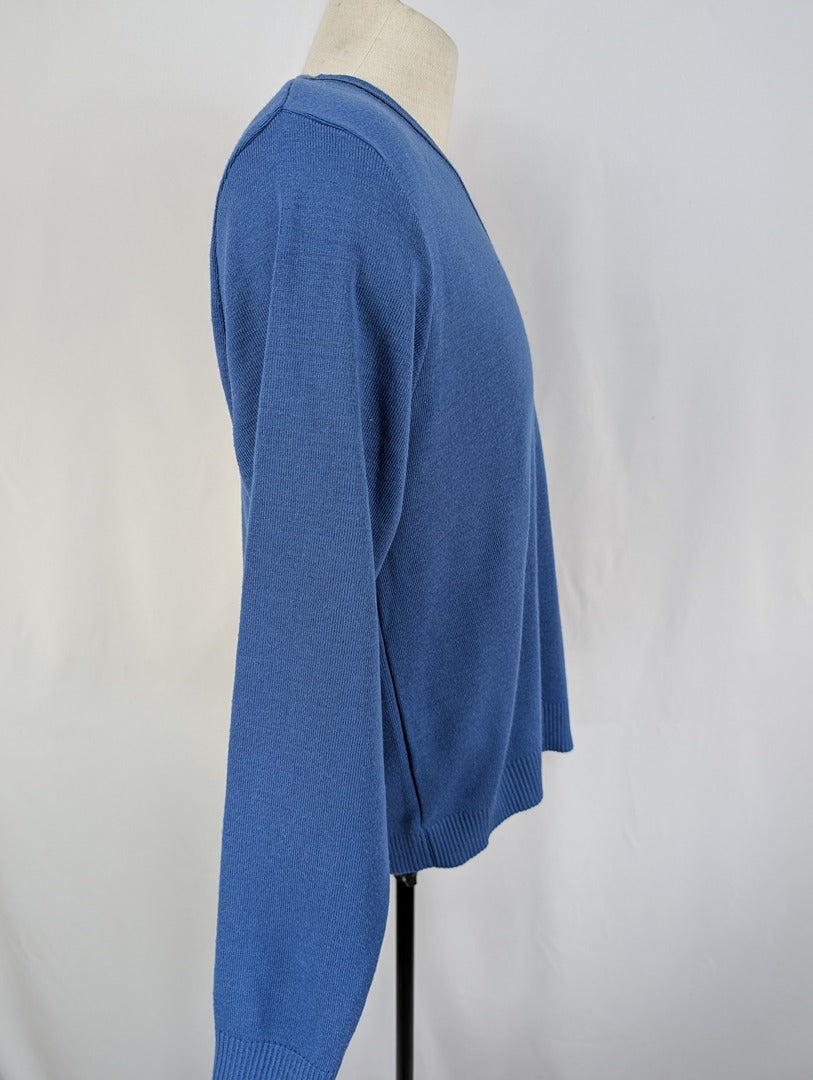 Pull col V bleu Uniforme Prestige taille 44