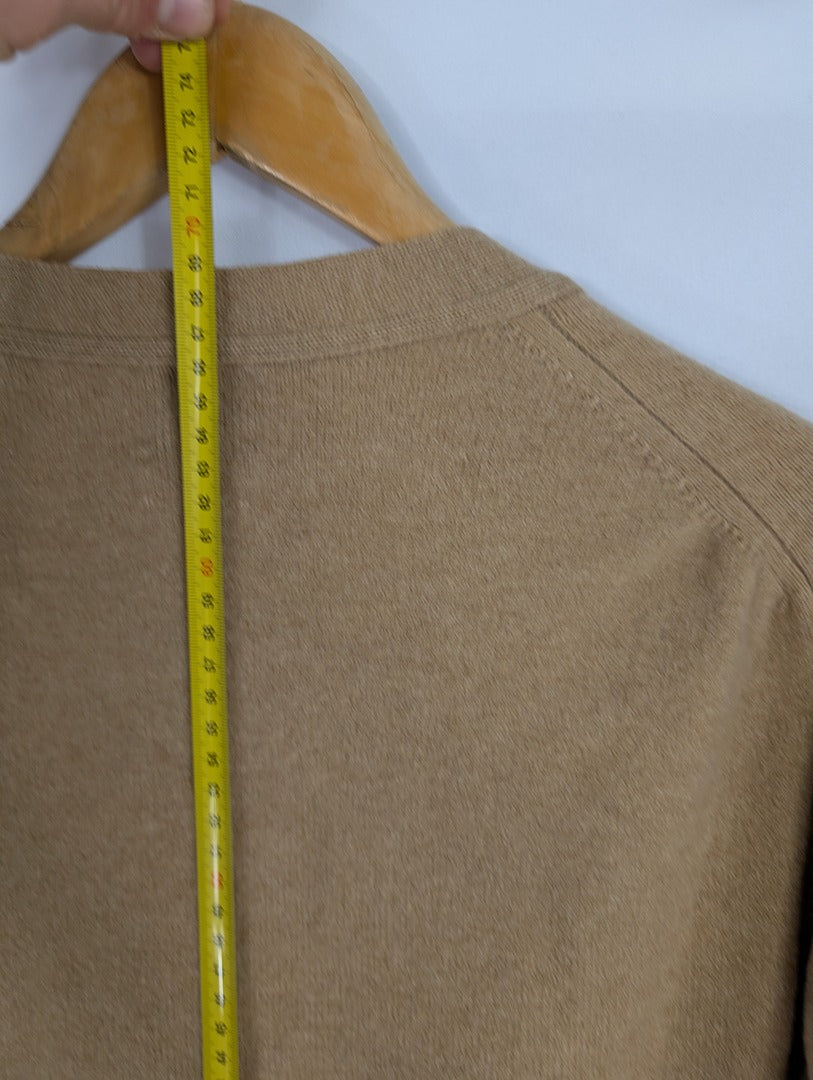 Cardigan homme beige en laine d'agneau Nichols