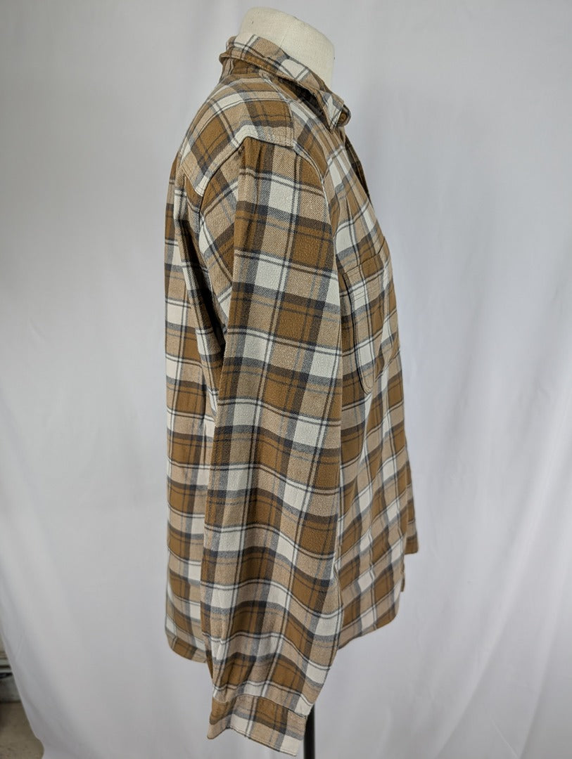 Chemise homme à carreaux marron Uniqlo taille L