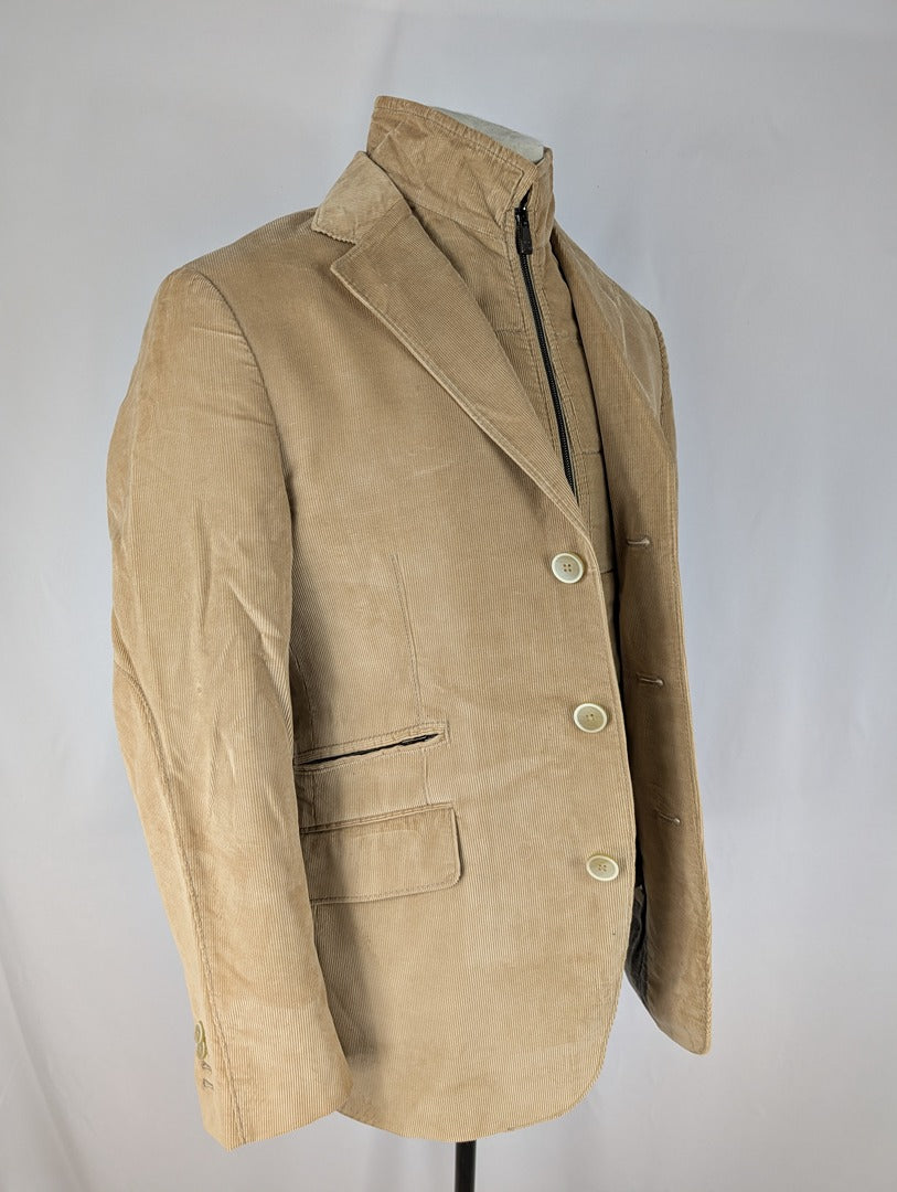 Veste homme Corneliani Id beige en velours côtelé
