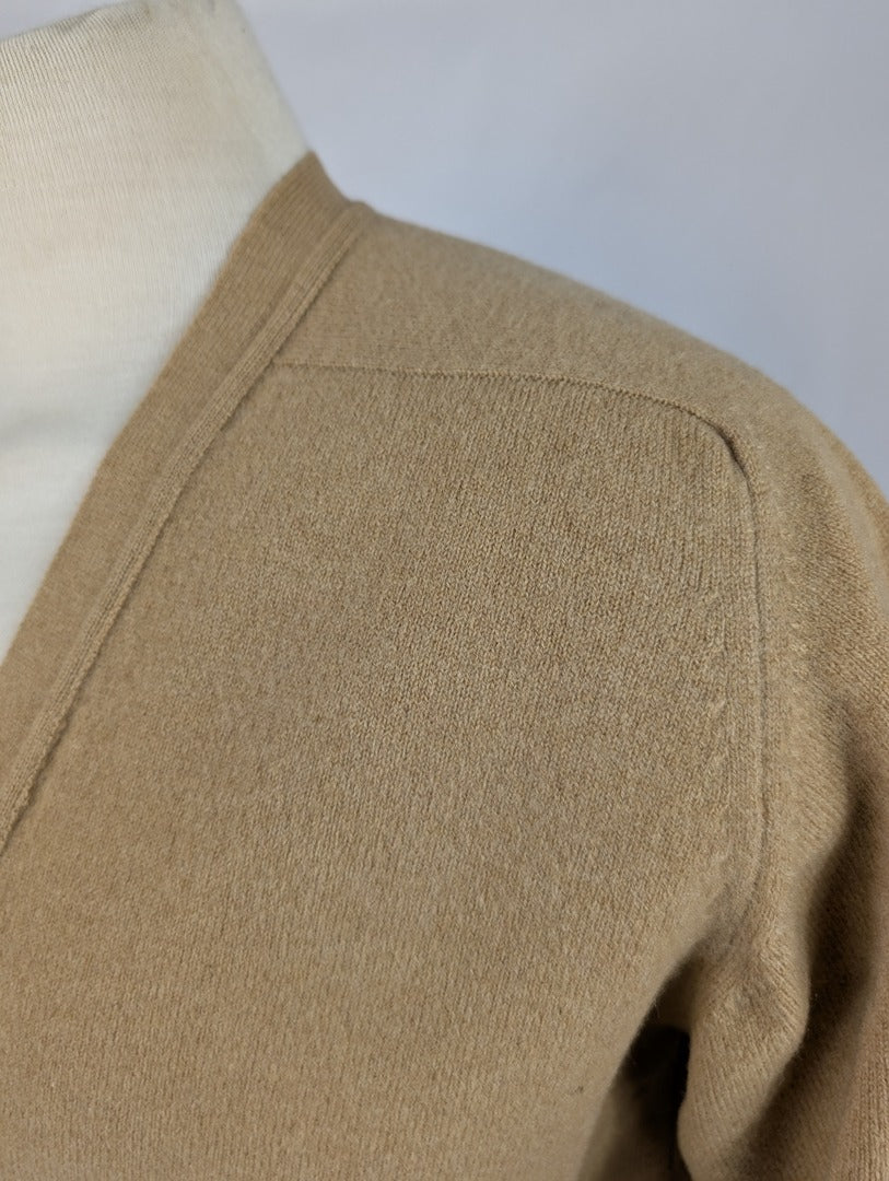 Cardigan homme beige en laine d'agneau Nichols