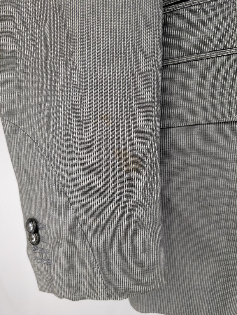 Veste Corneliani Id grise taille 48r en coton lin