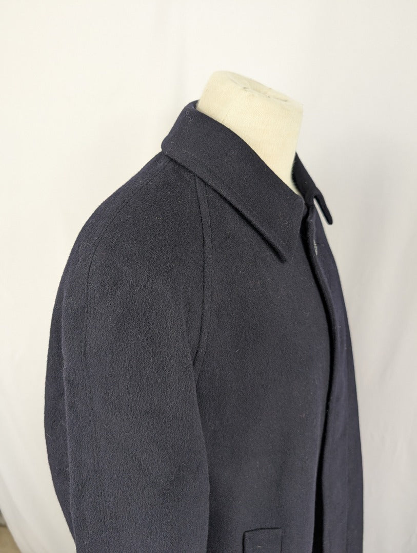 Manteau long homme laine noire taille 48