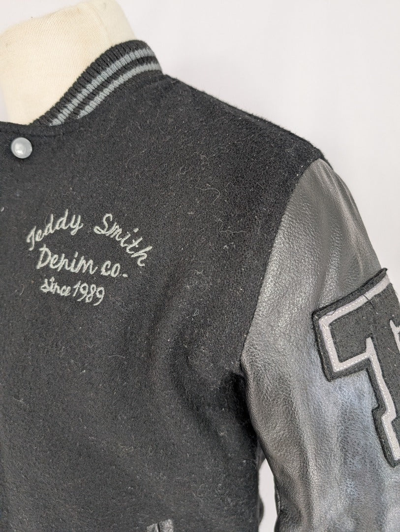 Veste Teddy Smith noire style varsity taille S