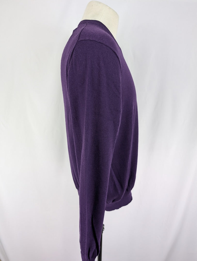 Pull violet en laine mérinos Polo Ralph Lauren Xl