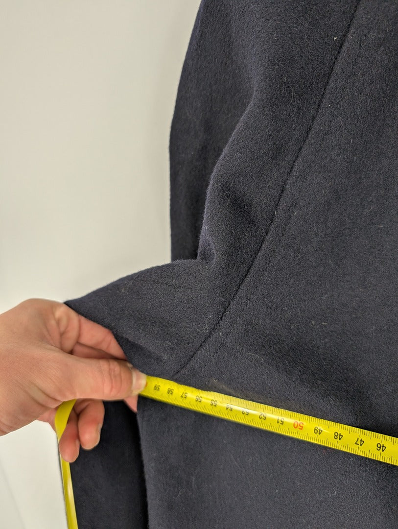 Manteau long homme laine noire taille 48