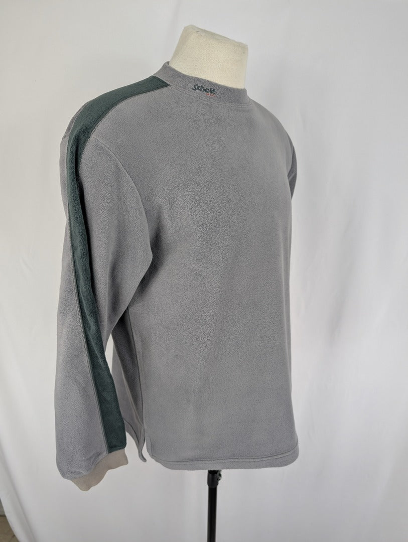 Pull Ras De Cou Schott Polaire Gris Homme L