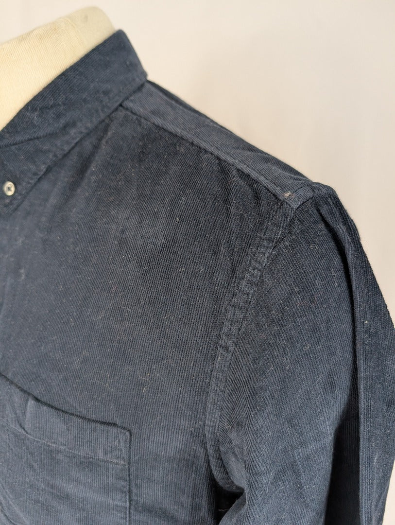 Chemise homme bleu marine en velours Monoprix L