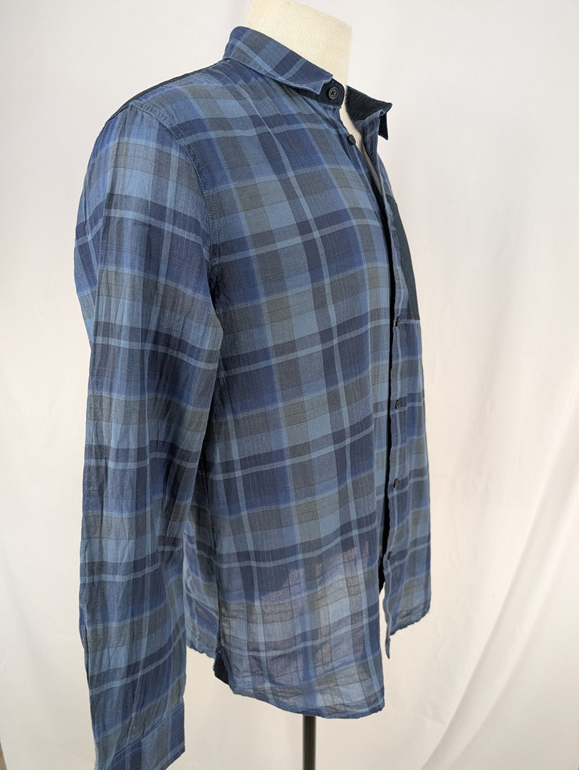 Chemise homme Armani Exchange à carreaux bleus Xl