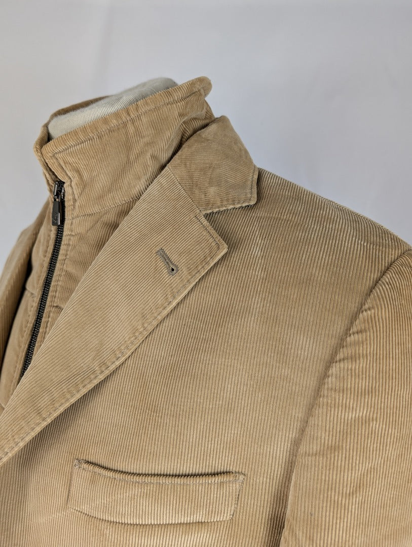 Veste homme Corneliani Id beige en velours côtelé