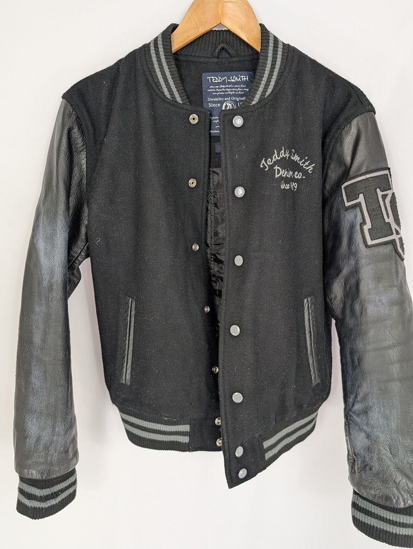 Veste Teddy Smith noire style varsity taille S