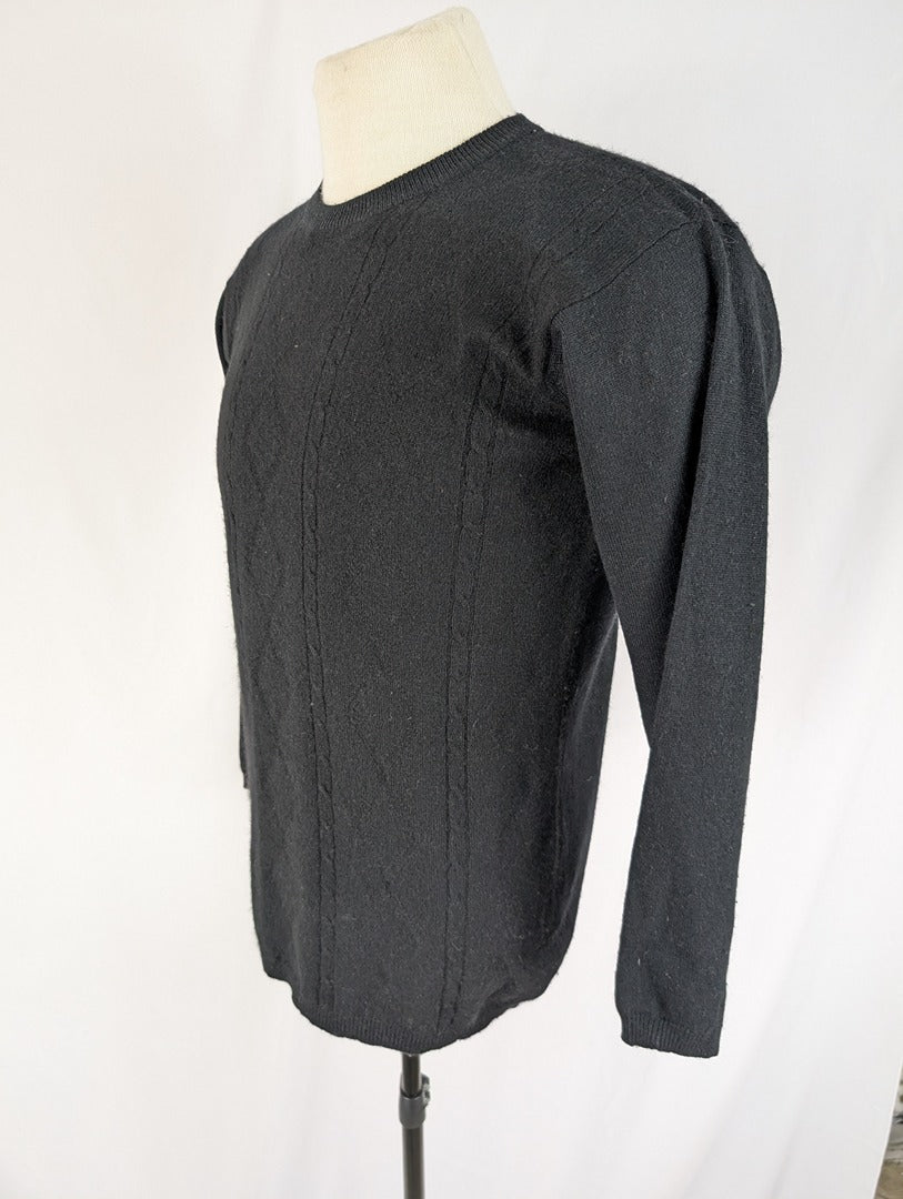 Pull noir en cachemire Smooth taille S