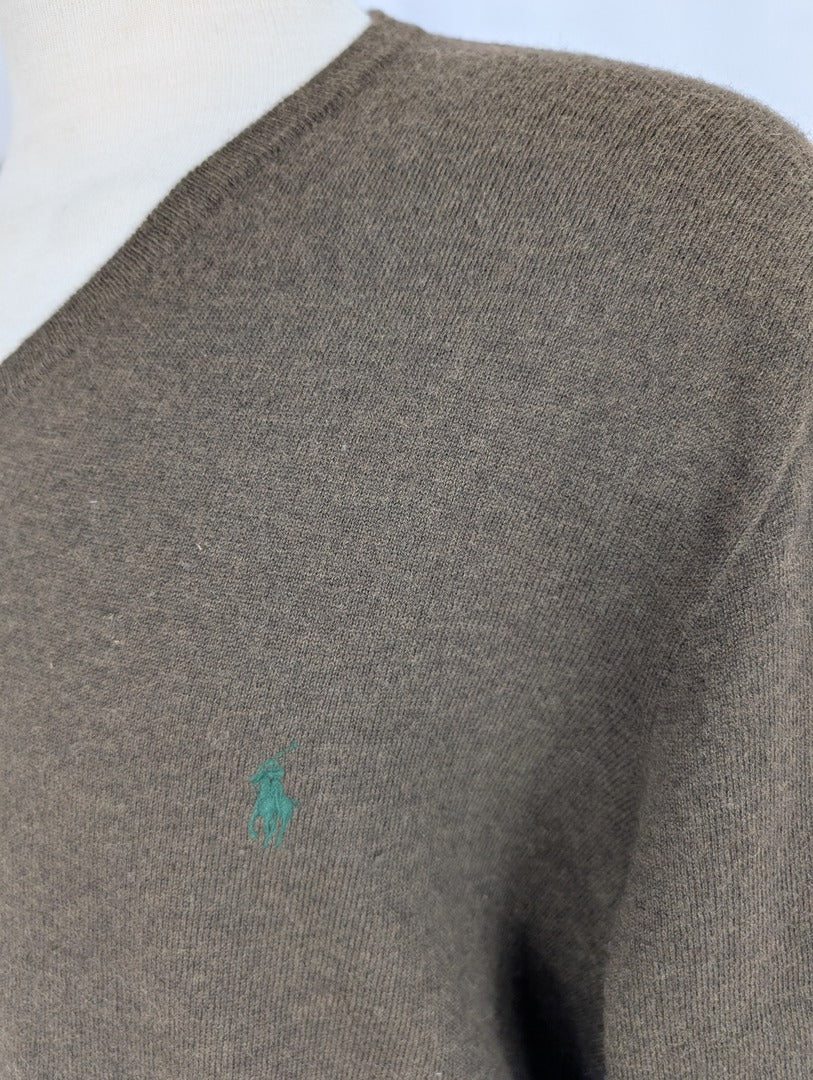 Sweat Col V Ralph Lauren - Xxl - Marron - État : Excellent