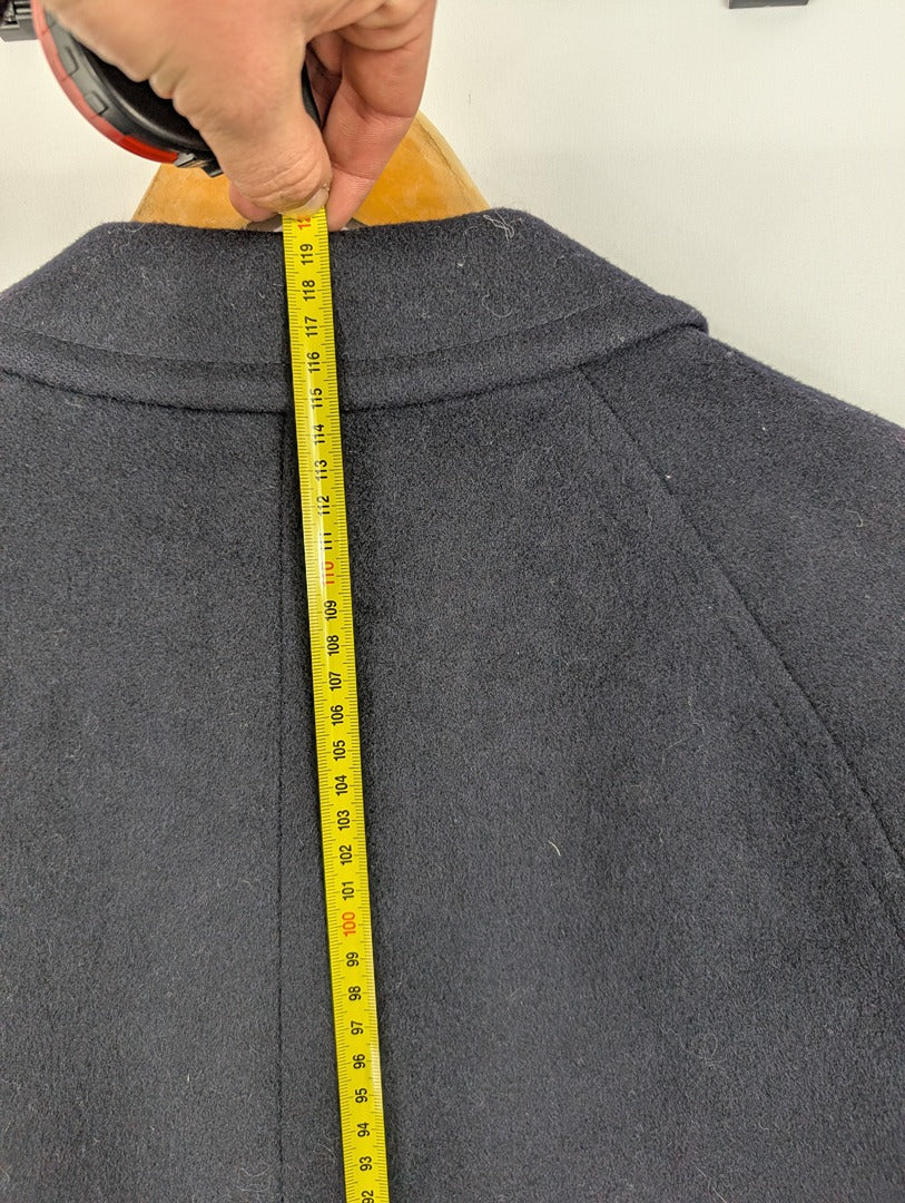 Manteau long homme laine noire taille 48