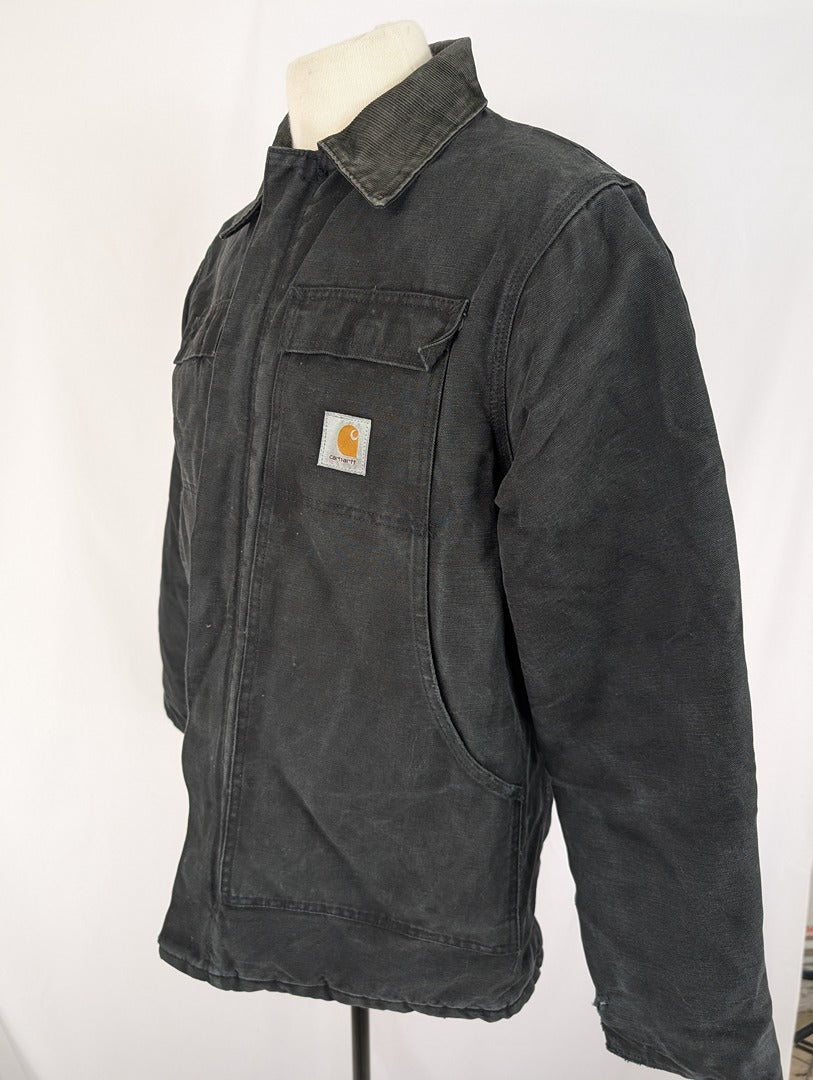 Veste Carhartt noire style shacket homme