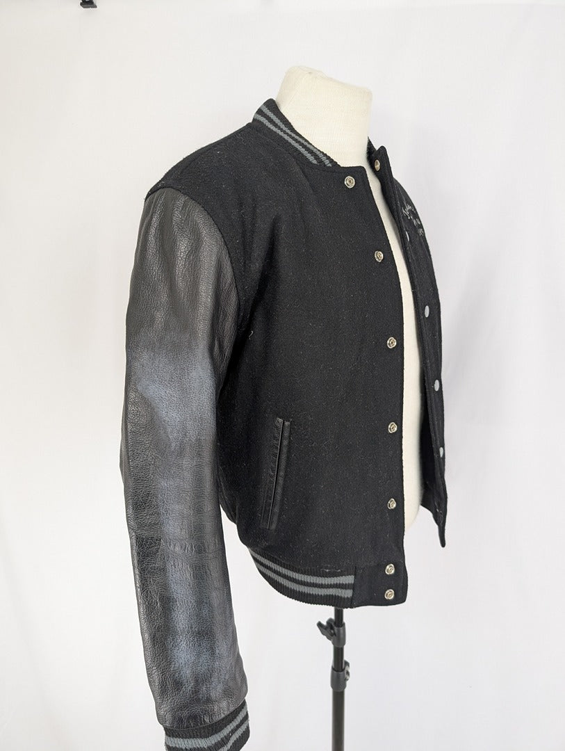 Veste Teddy Smith noire style varsity taille S