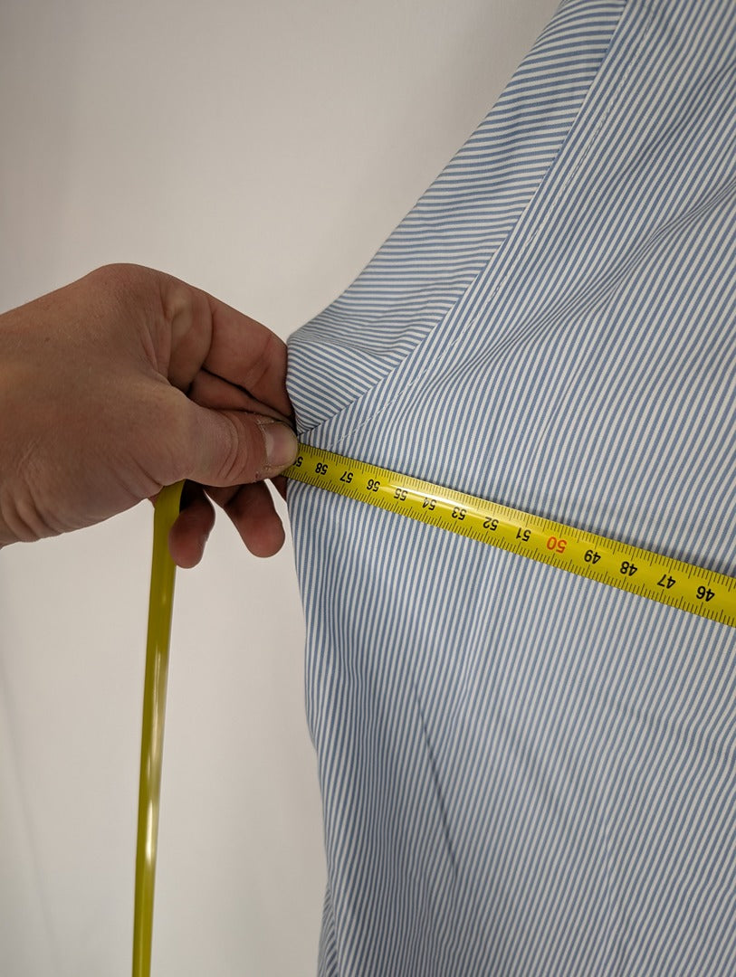 Chemise homme rayée Uniqlo col mao taille M