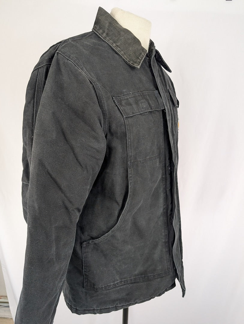 Veste Carhartt noire style shacket homme