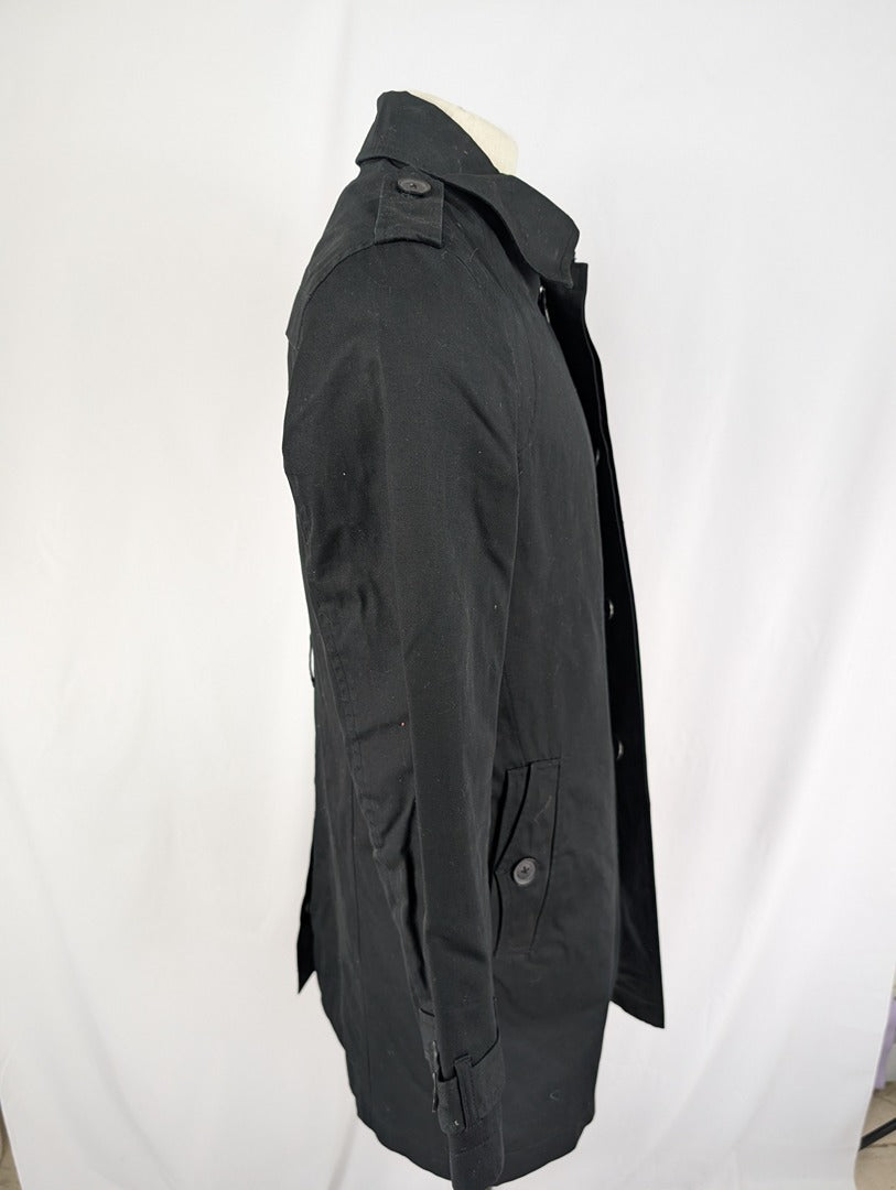Celio M manteau shackett noir coton taille M