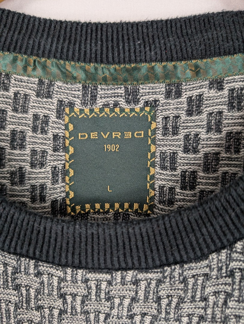 Pull homme Devred 1902 gris motif tissé taille L