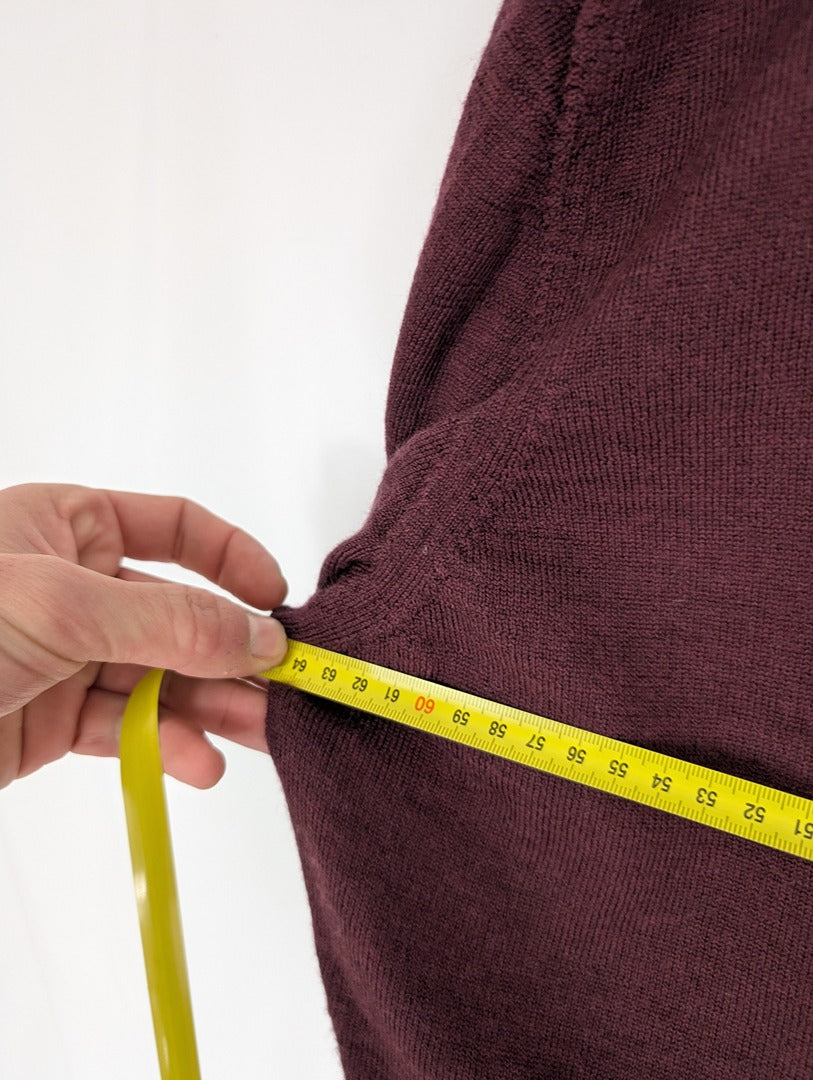 Pull col V Capel Paris - 2xl - Bordeaux