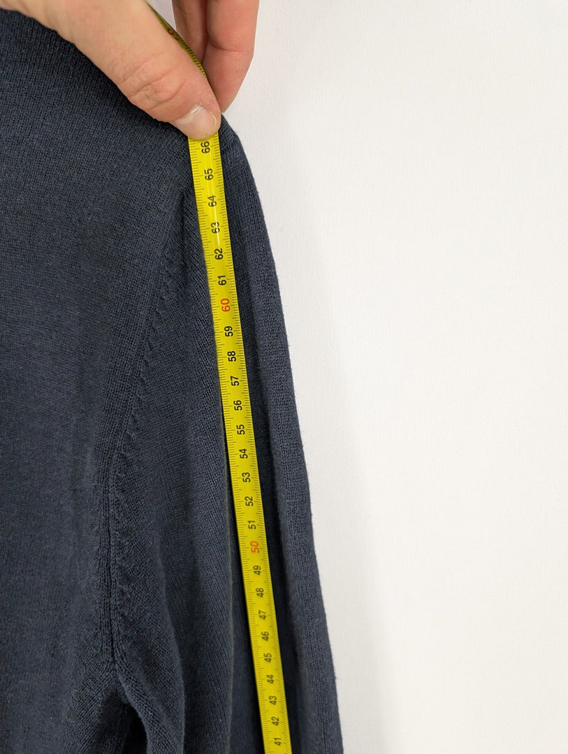 Pull homme Tom Tailor col V bleu marine coton