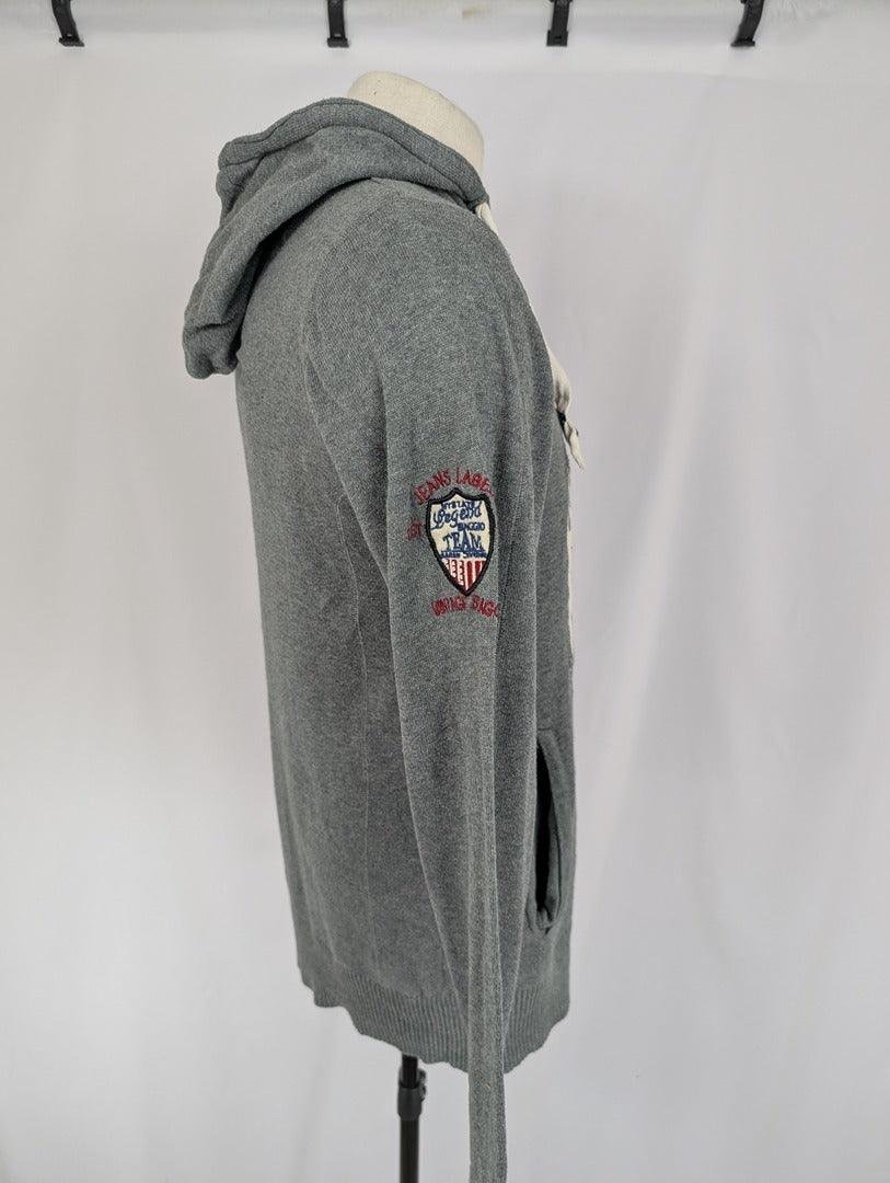 Sweat à capuche gris Biaggio Jeans 86 Xl