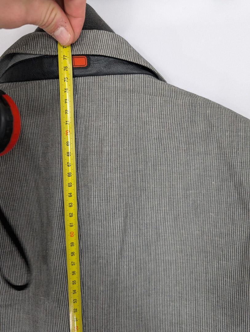 Veste Corneliani Id grise taille 48r en coton lin