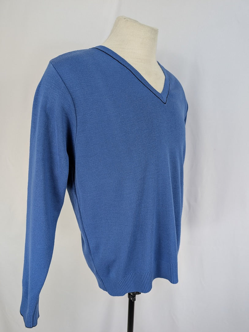 Pull col V bleu Uniforme Prestige taille 44