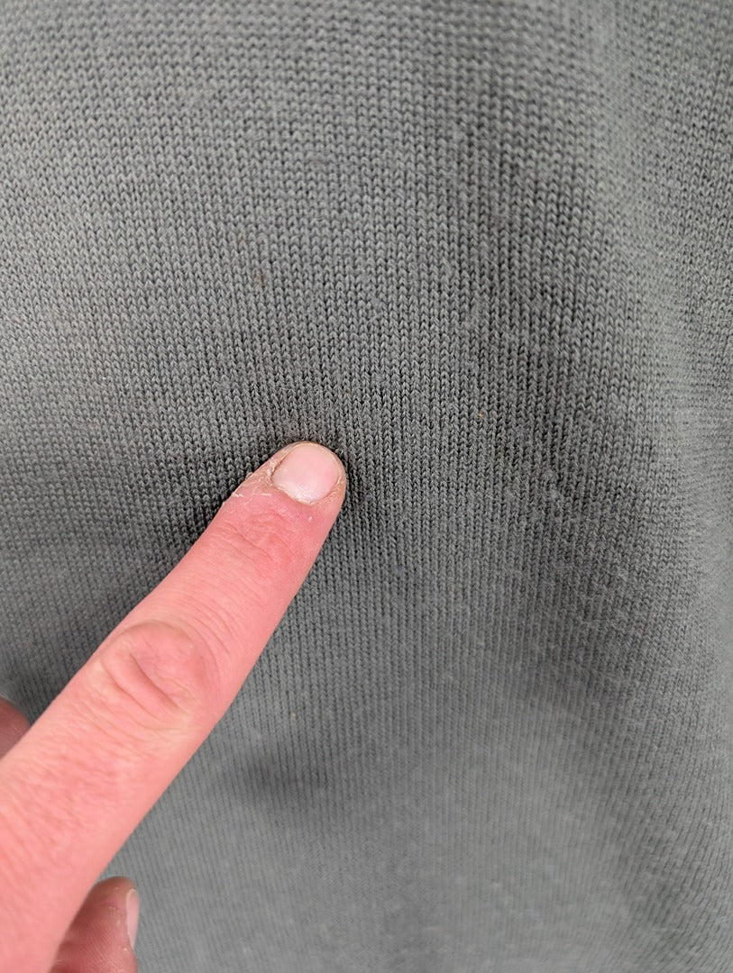 Pull homme Montagut vert kaki col polo Xl