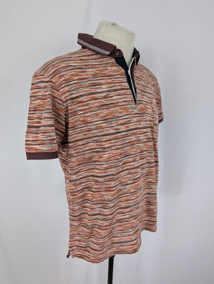 Polo rayé multicolore Montechiarro coton M/50