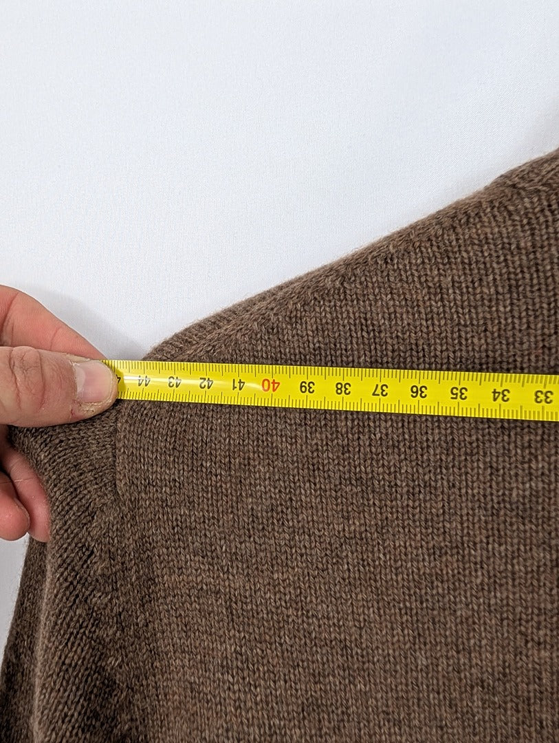 Gilet zippé marron en cachemire Bottega del Sarto M