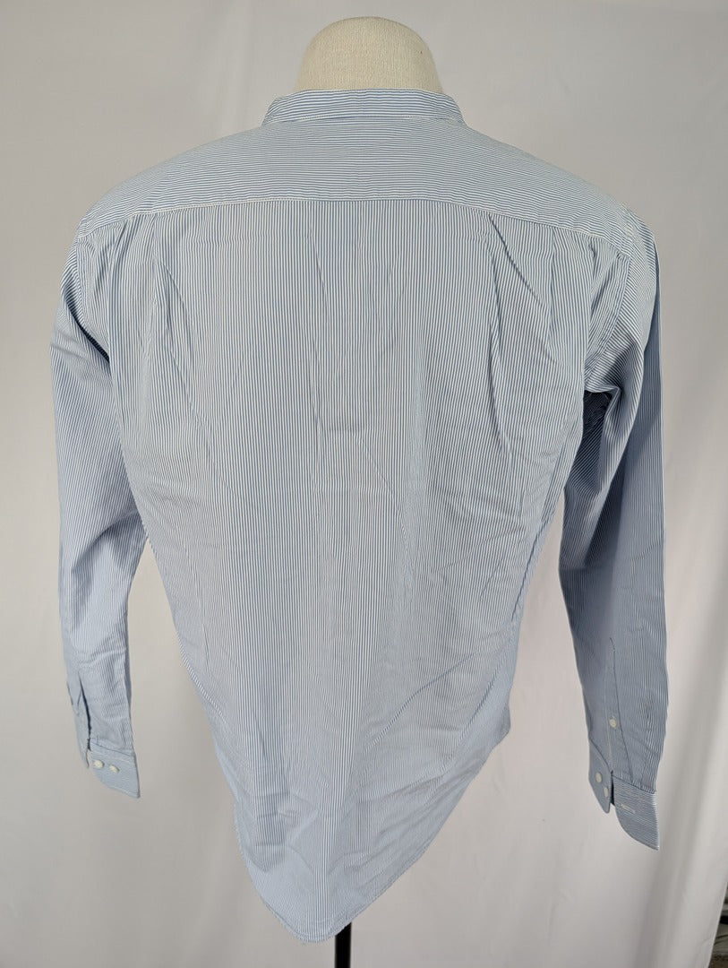 Chemise homme rayée Uniqlo col mao taille M