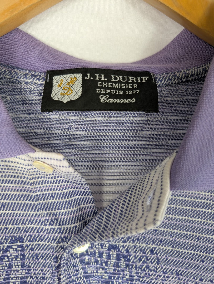 Polo homme J.h. Durif imprimé violet taille M