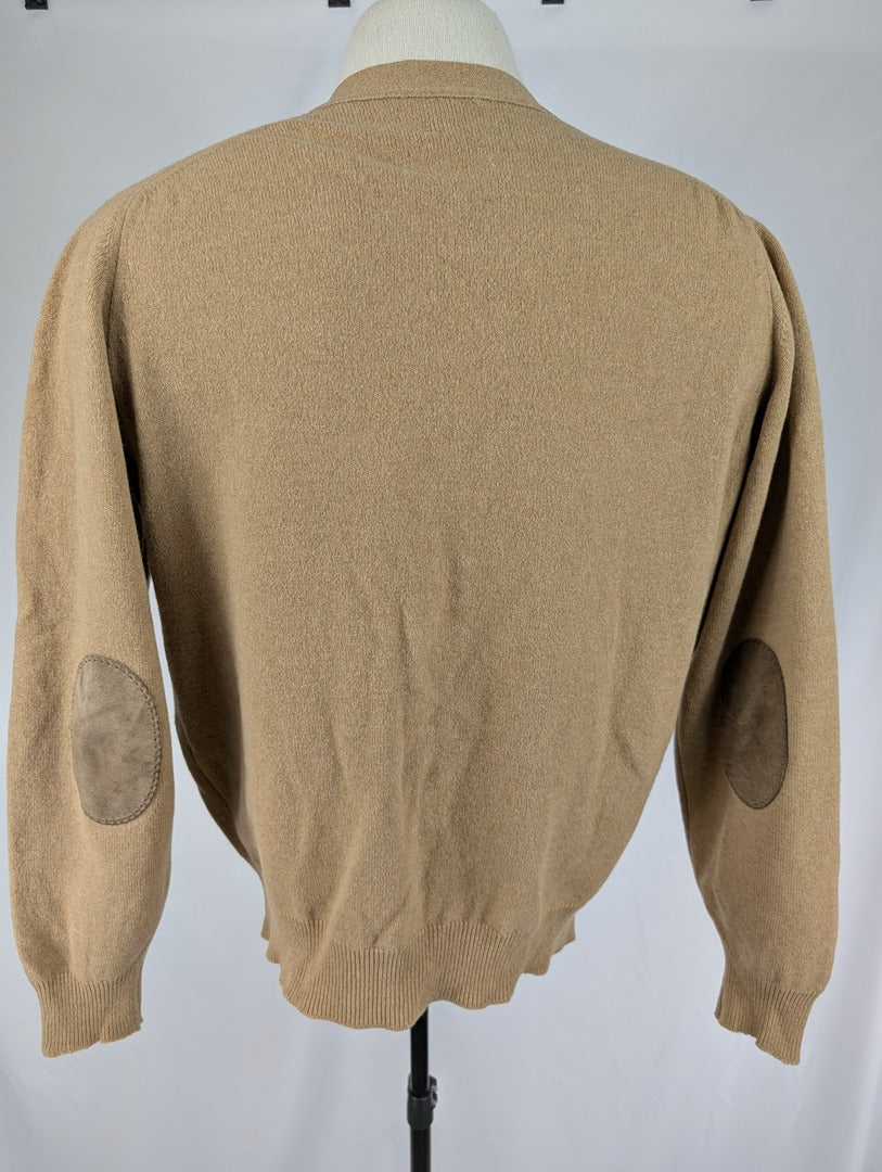 Cardigan homme beige en laine d'agneau Nichols